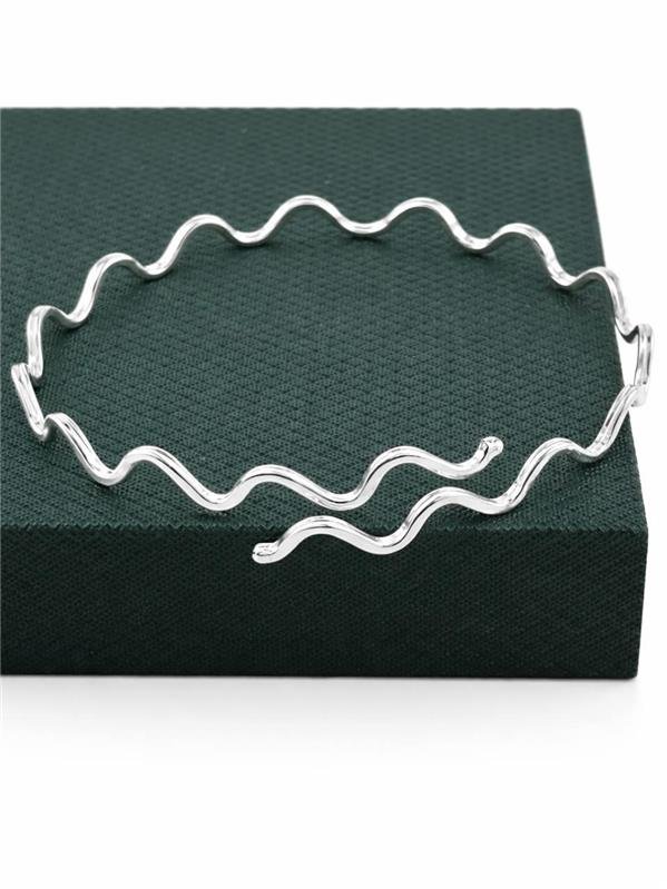 BRACELETE FIO TUBO ONDULADO AJUSTÁVEL