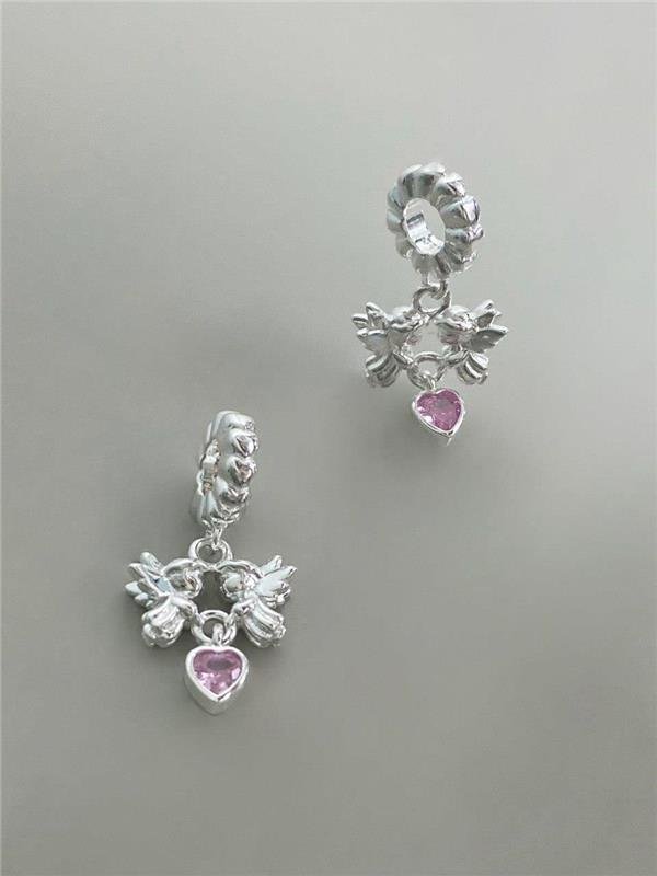 BERLOQUE CUPIDO PONTO LUZ CORAÇÃO ROSA