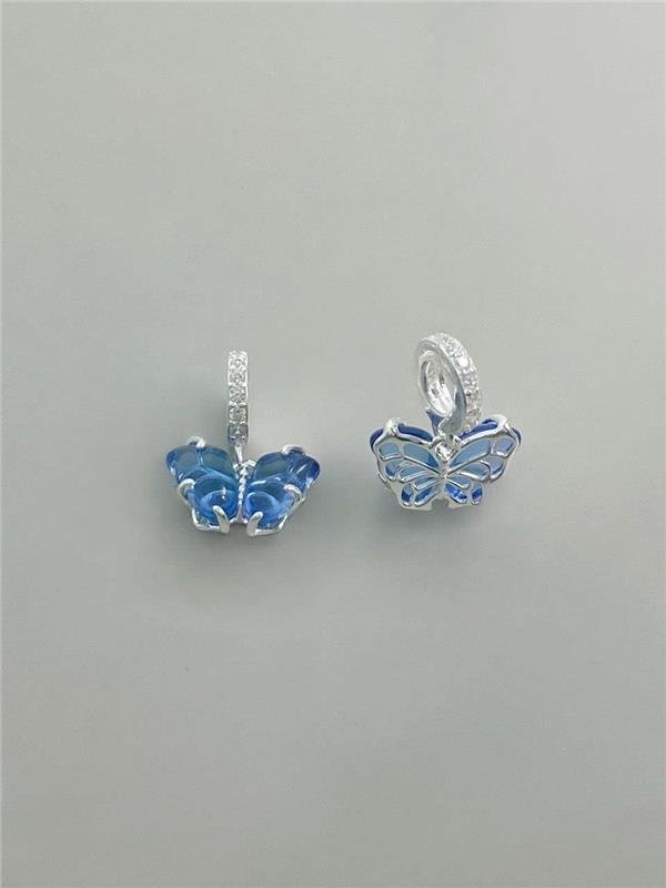 BERLOQUE BORBOLETA C/DETALHE AZUL