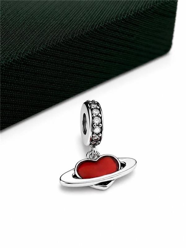 BERLOQUE CORAÇÃO SATURNO VERMELHO
