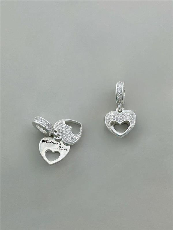 BERLOQUE CORAÇÃO DUPLO C/ZIRCÔNIA