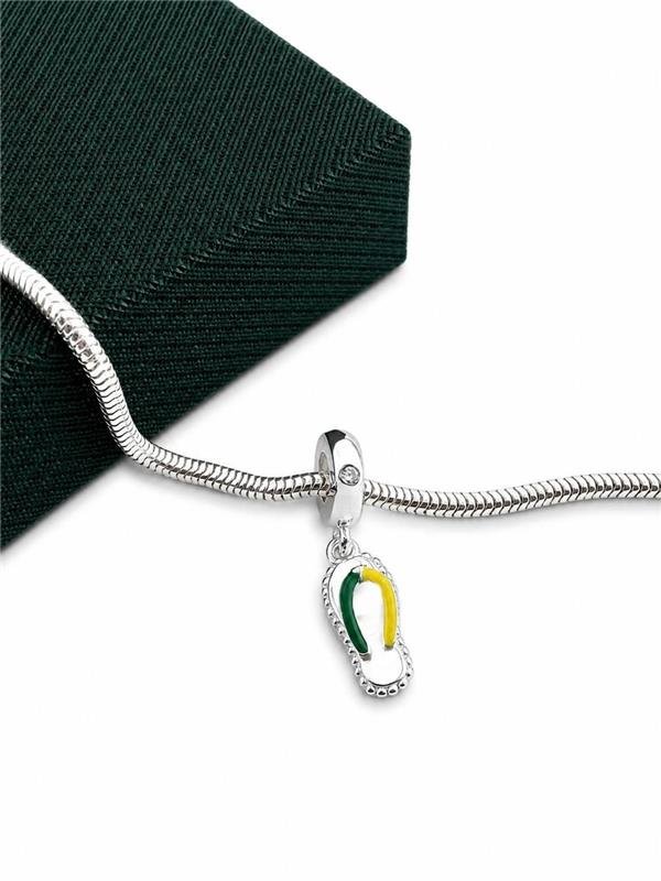 BERLOQUE CHINELO TIRAS VERDE E AMARELO