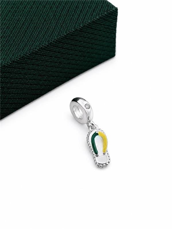 BERLOQUE CHINELO TIRAS VERDE E AMARELO