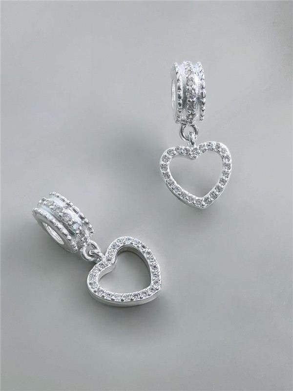 BERLOQUE CORAÇÃO VAZADO C/ZIRCÔNIA