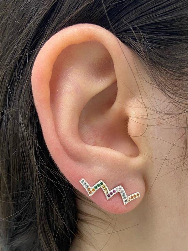BRINCO EARCUFF ZIG ZAG COLOR
