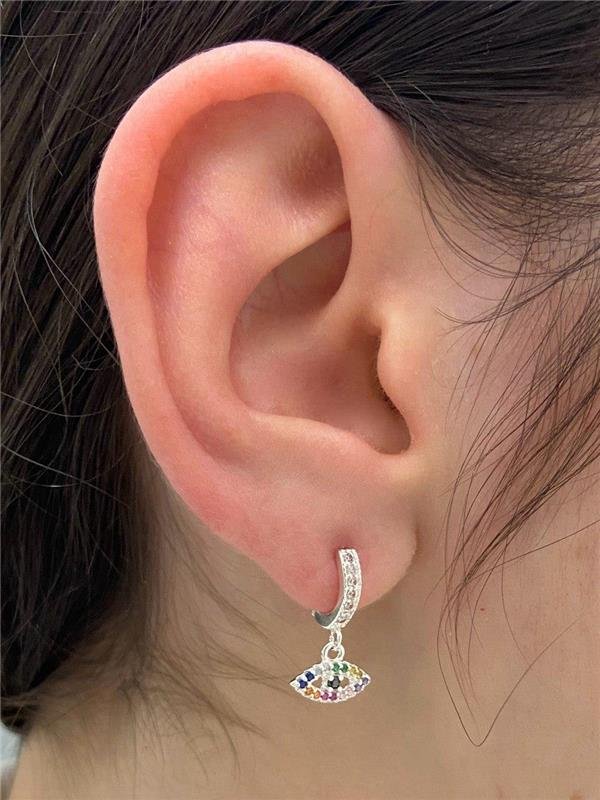 BRINCO ARGOLINHA PING OLHO COLOR