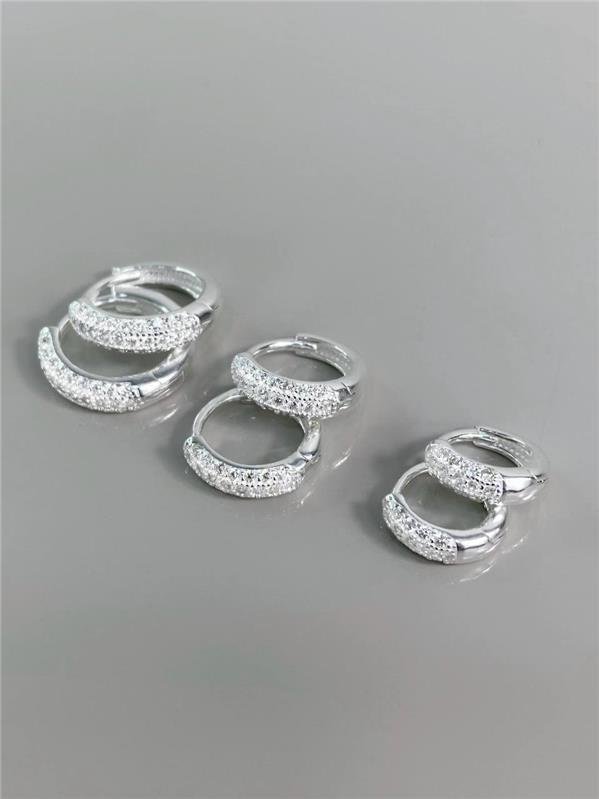 BRINCO TRIO ARGOLINHA ABAULADO CRAVEJADO