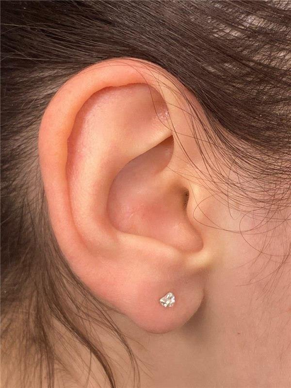 BRINCO PONTO LUZ CORAÇÃO CRISTAL 3MM