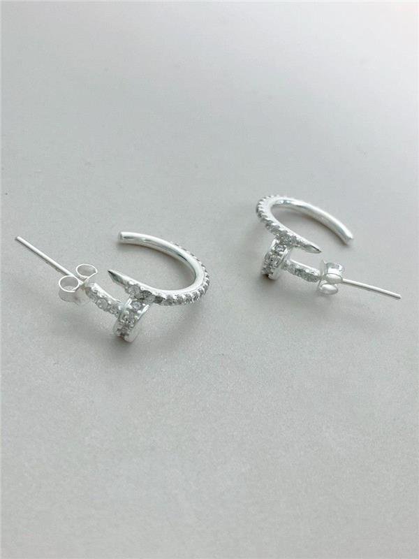 BRINCO ARGOLA PREGO COM ZIRCÔNIA 