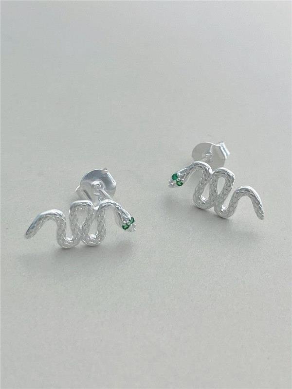 BRINCO SERPENTE C/TEXTURA E ZIRCÔNIA