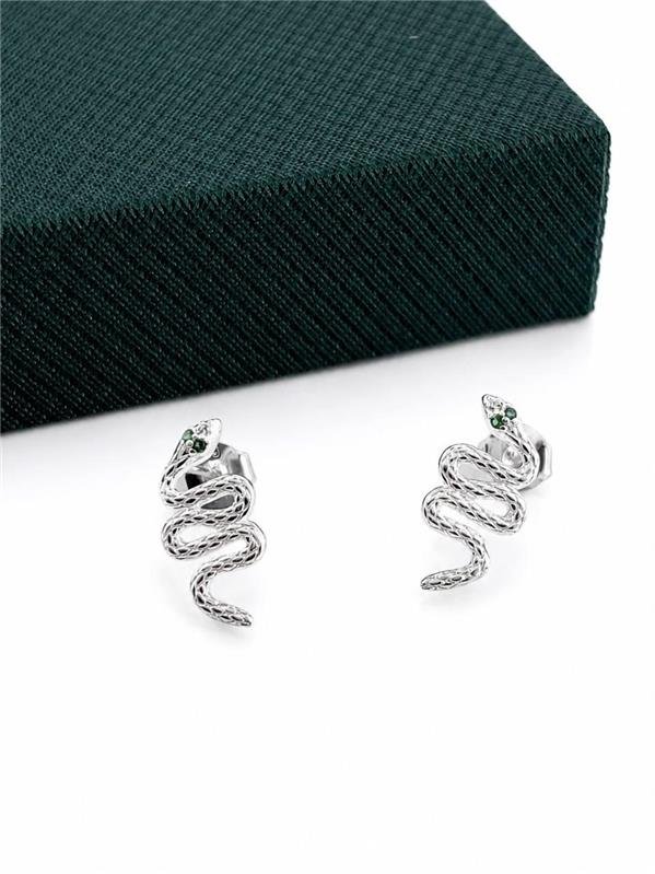 BRINCO SERPENTE C/TEXTURA E ZIRCÔNIA 1,5CM