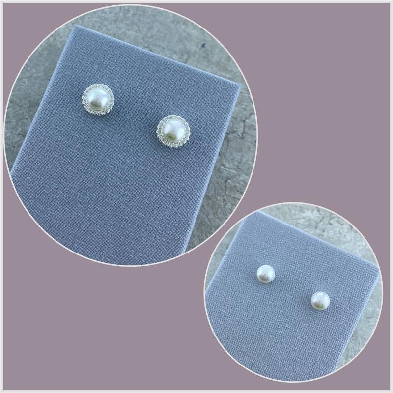 BRINCO PÉROLA BASE REMOVÍVEL C/ZIRCÔNIA