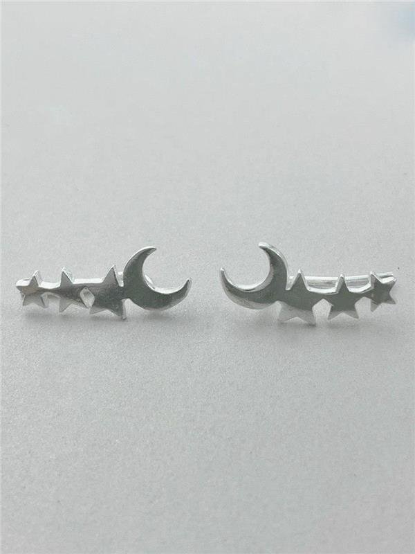 BRINCO EARCUFF MEIA LUA E ESTRELA