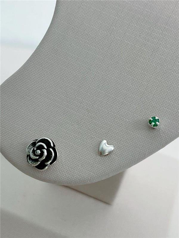 BRINCO TRIO PONTO LUZ/CORAÇÃO/FLOR