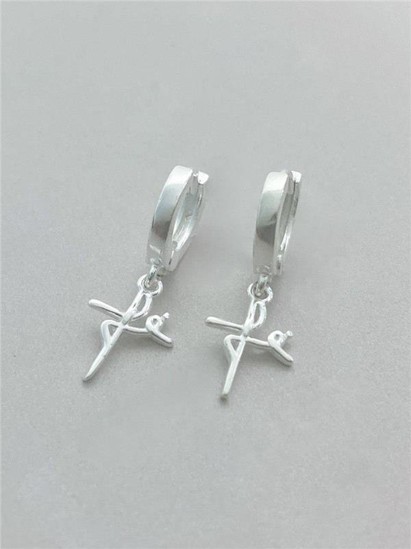 BRINCO ARGOLA COM PINGENTE FÉ