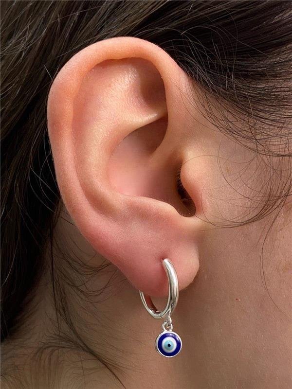 BRINCO ARGOLINHA PINGENTE OLHO 