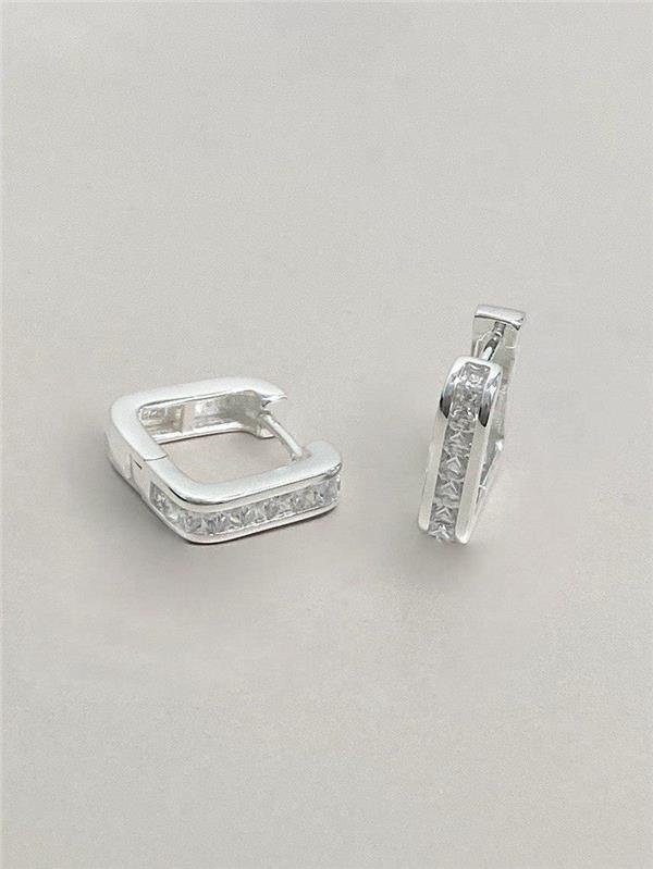  BRINCO ARGOLA QUADRADA COM ZIRCÔNIA
