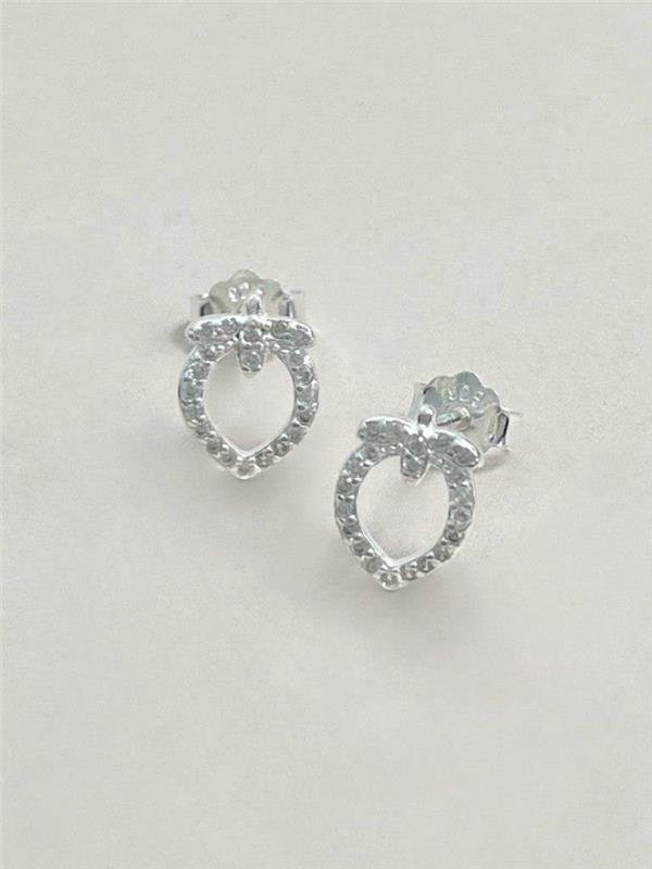 BRINCO INFANTIL MORANGUINHO COM ZIRCÔNIA VAZADO