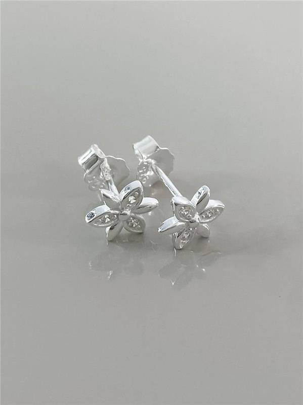 BRINCO INFANTIL MINI FLOR C/ZIRCÔNIA