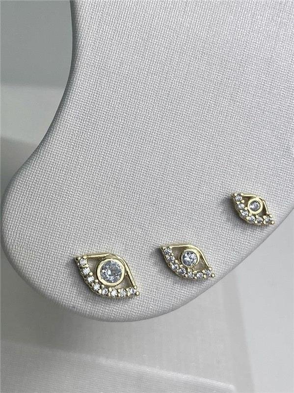 BRINCO TRIO OLHO GREGO CRISTAL 