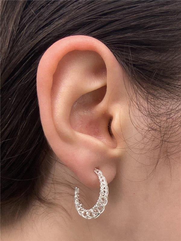 BRINCO ARGOLA RENDA ITALIANA CORAÇÃO