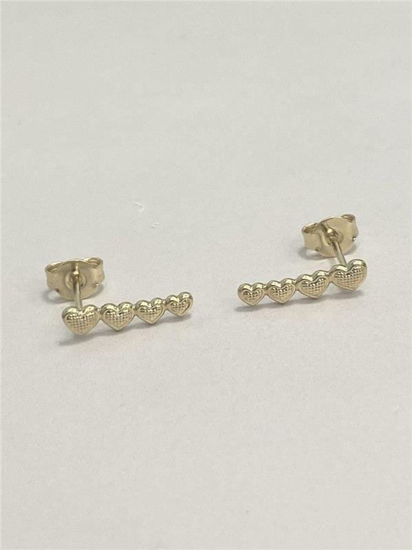 BRINCO EARCUFF 4 MINI CORAÇÕES