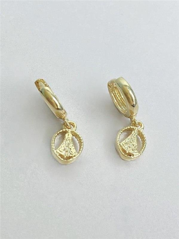 BRINCO ARGOLA PINGENTE NOSSA SENHORA APARECIDA 