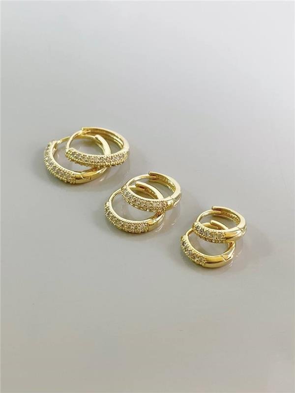 BRINCO TRIO ARGOLINHA C/ZIRCÔNIA