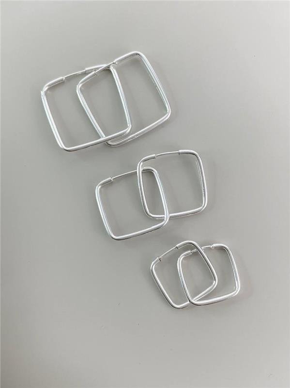 BRINCO TRIO ARGOLA QUADRADO TUBO