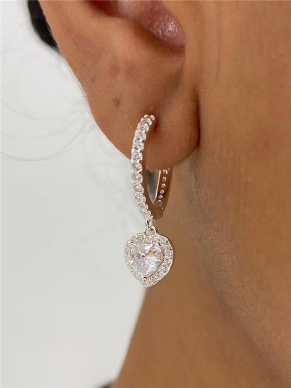 BRINCO ARGOLA PINGENTE CORAÇÃO