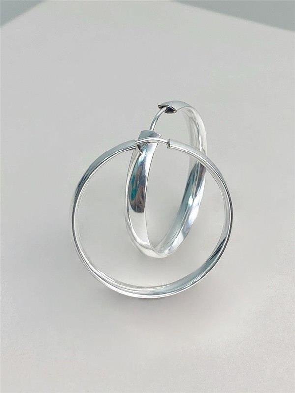 BRINCO ARGOLA TUBO ACHATADO 4MM 2,7CM