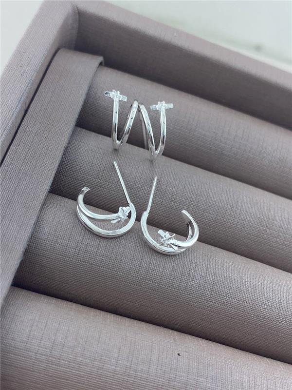 BRINCO ARGOLINHA 2 FIOS E ESTRELA