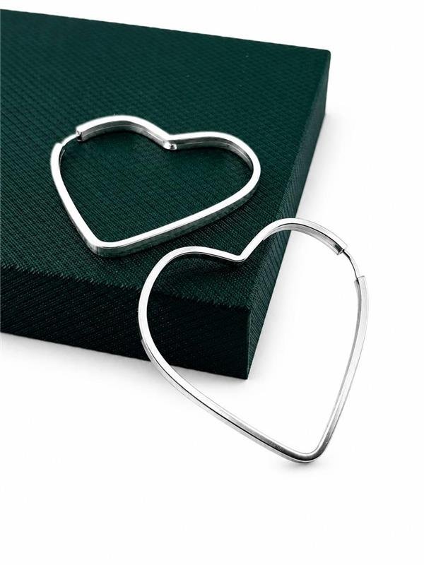 BRINCO ARGOLA CORAÇÃO FIO QUADRADO 3MM 4,6CM