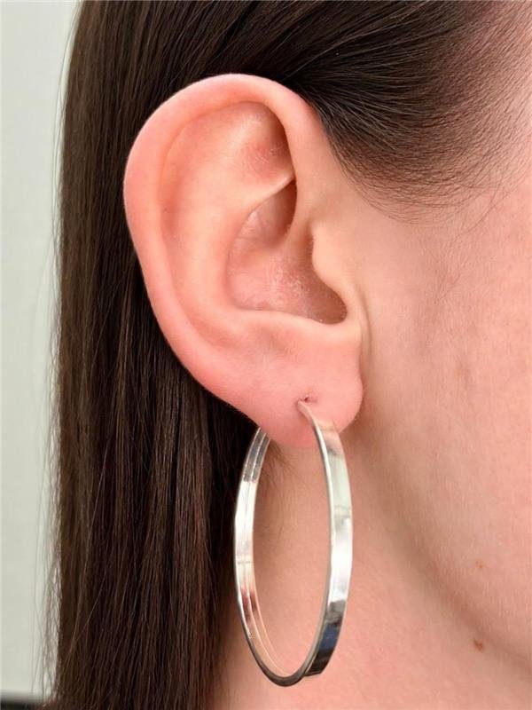 BRINCO ARGOLA FIO QUADRADO 3MM 4,2CM