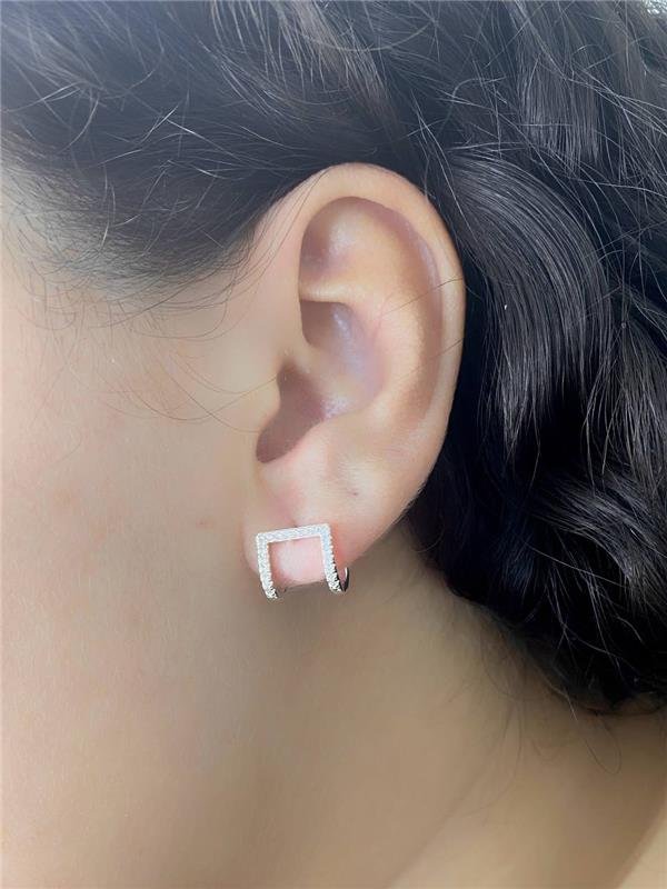 EAR JECKET FIO COM ZIRCÔNIA CRISTAL