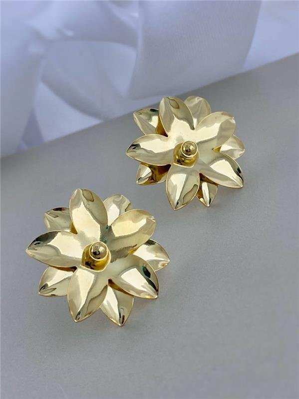 BRINCO FLOR DUPLA LISA