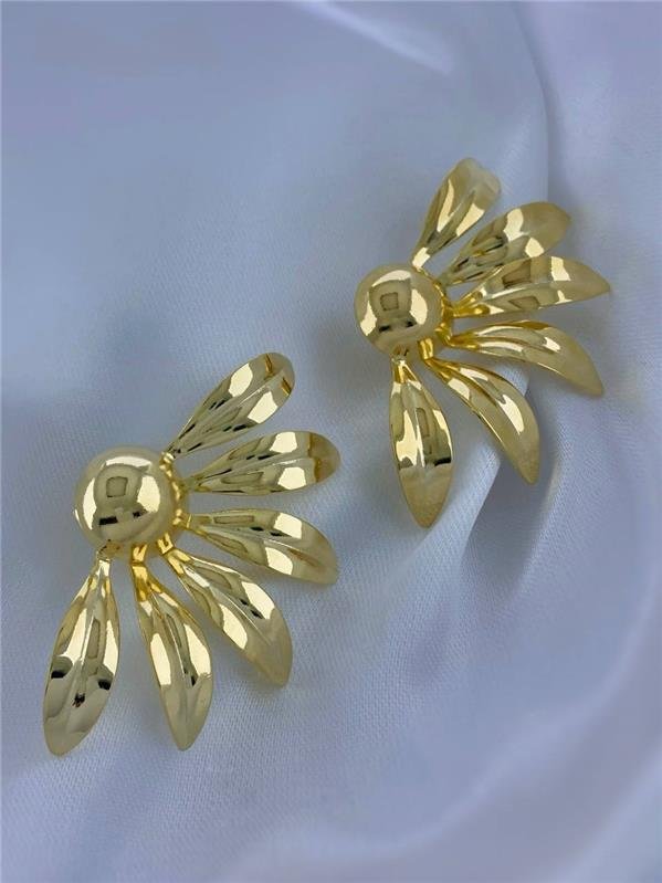 BRINCO MEIA FLOR LISA