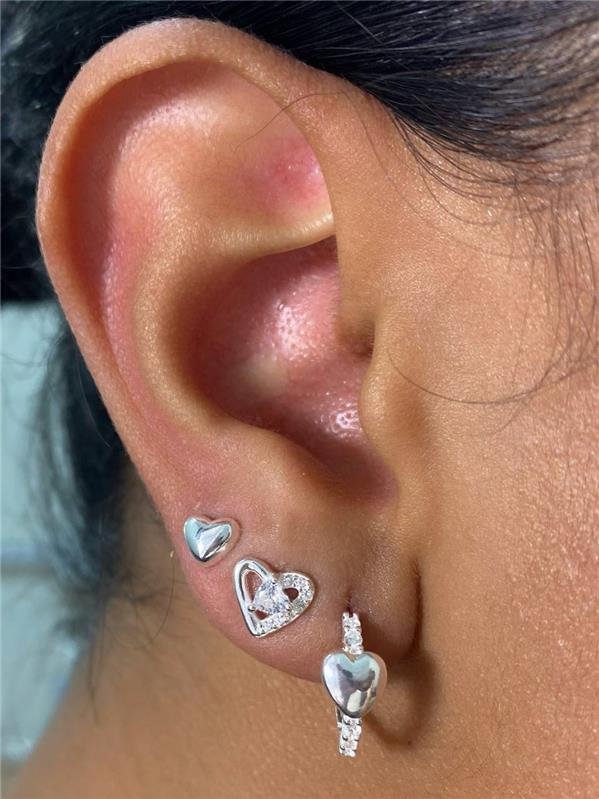 BRINCO TRIO ARGOLA E CORAÇÃO