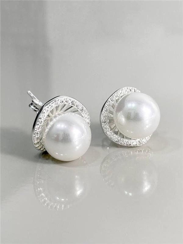 BRINCO CÍRCULO C/PÉROLA E ZIRCÔNIA