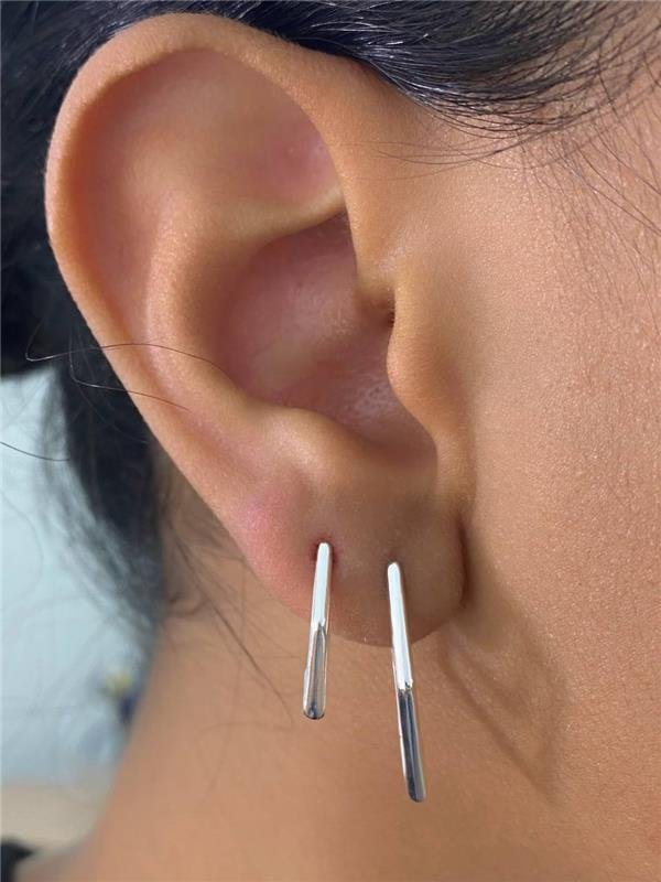 BRINCO DUPLA LOSANGO LISO