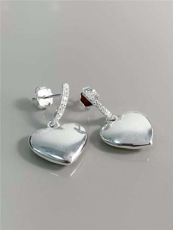 BRINCO FIO C/PINGENTE CORAÇÃO LISO