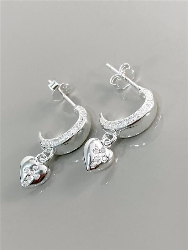 BRINCO ARGOLINHA C/PINGENTE CORAÇÃO 