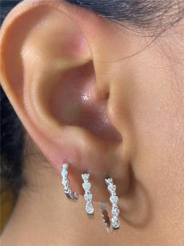 BRINCO TRIO ARGOLA COM CORAÇÃO