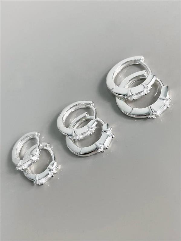 BRINCO TRIO ARGOLA C/ZIRCÔNIA