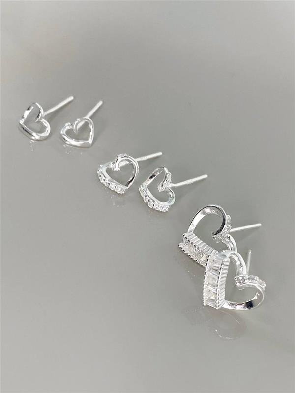 BRINCO TRIO CORAÇÃO C/ZIRCÔNIA