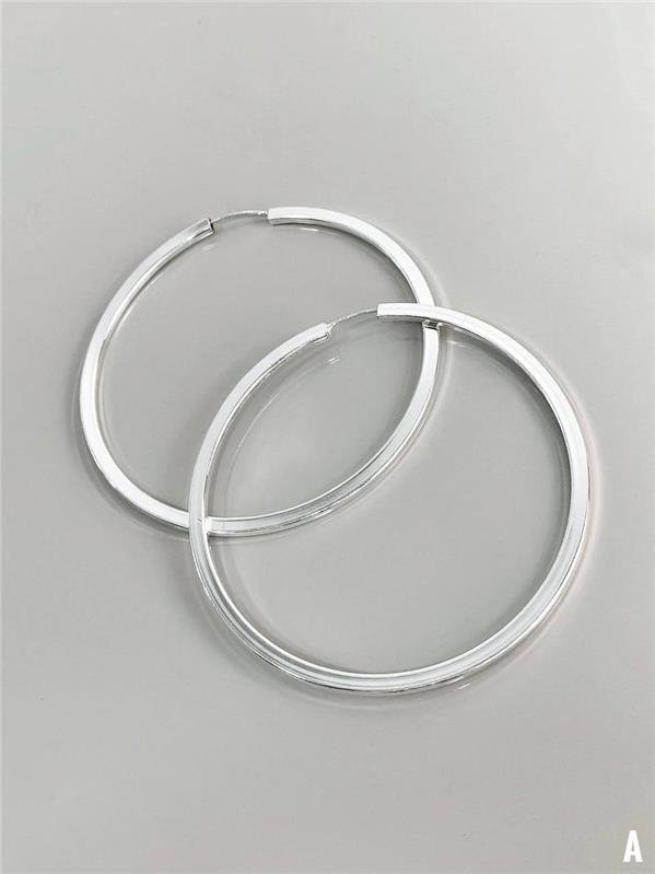 BRINCO ARGOLA FIO RETÂNGULAR