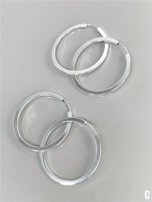 BRINCO ARGOLA FIO RETÂNGULAR