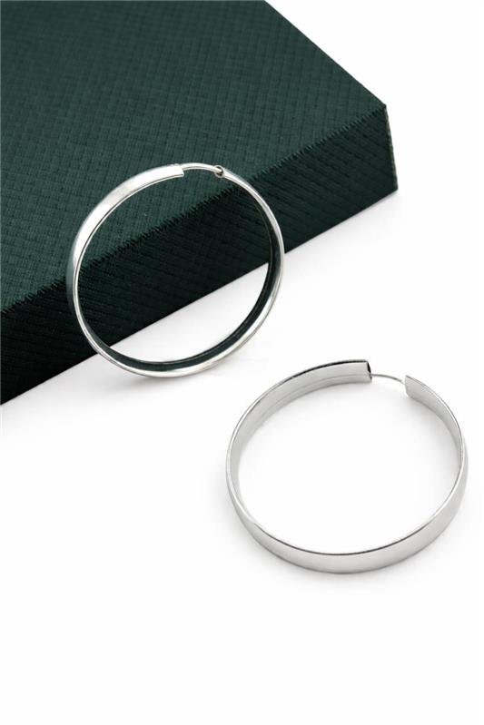 BRINCO ARGOLA FIO ACHATADO LARGO 5MM 3,6CM