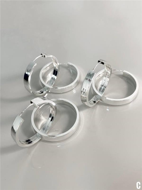 BRINCO ARGOLA FIO RETÂNGULAR LARGO