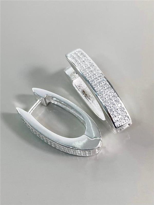 BRINCO EM V C/ZIRCÔNIA CRISTAL